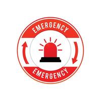 Modern emergency word concept design vector