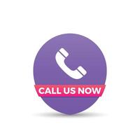 Modern call us now promotion template vector