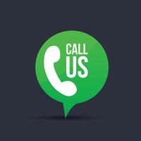 Contact us call now green color banner designvector Contact us call now green color banner design vector
