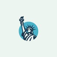 the statue of liberty is holding a torch vector
