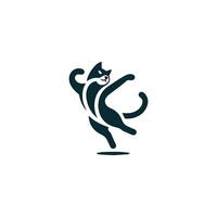 a cat is jumping up and down in the air vector