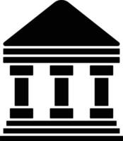 Court Icon, or bank building with pillars vector