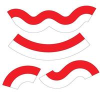 Set of Indonesian flags in various styles, national symbol collection for Independence Day and patriotic vector