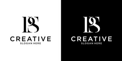 PS or SP initial letter logo design template vector