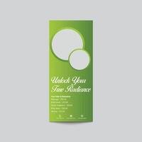 Modern Spa And Beauty Salon Flyer Template With Green Gradient Design vector