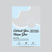 Elegant Beauty Flyer Template Design For Professional Advertisement And Branding Campaigns vector