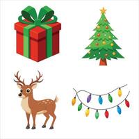 christmas and new year elements vector