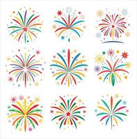 Festive fireworks with a minimalist twist vector