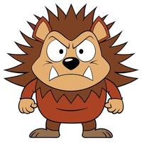 Cartoon angry monster character isolated on white background illustration vector