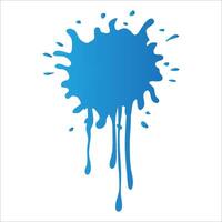 blue paint spots on paper, colorfull artistic image on white background vector