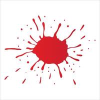 red paint spots on paper, colorfull artistic image on white background vector