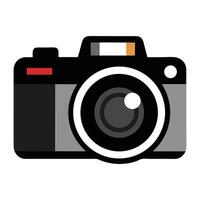 Cartoon 2d style DSLR camera vector
