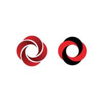 two logos for a company that are red and black vector