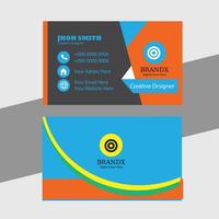 a business card with a colorful design vector