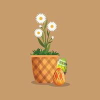 white lily of the valley. Close up of Lily of the valley. May lily in beautiful colors, cokllat bacground vector