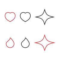 how to draw heart and star vector