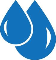 water drop two water drop with blue color vector