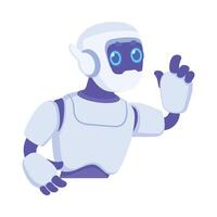 Robot and Chatbot as Support Service Illustration vector