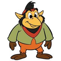 Troll cartoon character illustration classic animation style design element vector
