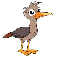 Cartoon roadrunner illustration playful desert bird image design element vector