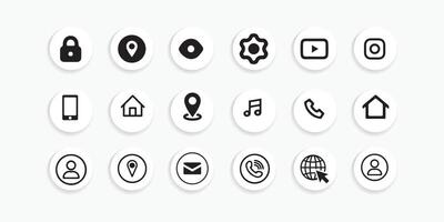 Client Support and Contact Icons vector
