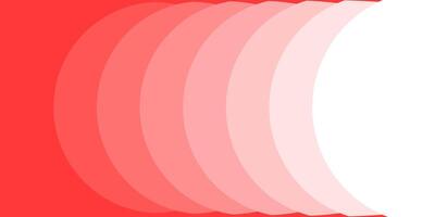 Red and white background with rounded shape vector