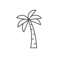 Palm tree icon line flat style design isolated on white background. vector