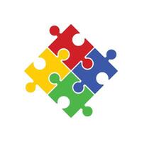 best puzzle icon in trendy flat design vector