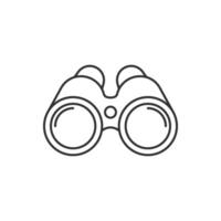 Binoculars line icon, outline sign, linear style pictogram isolated on white. Spy symbol, logo illustration. Editable stroke. Pixel perfect graphics vector