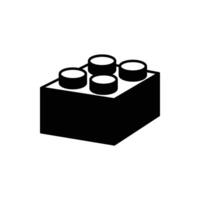 Toy block or piece line art icon for toy apps and websites vector
