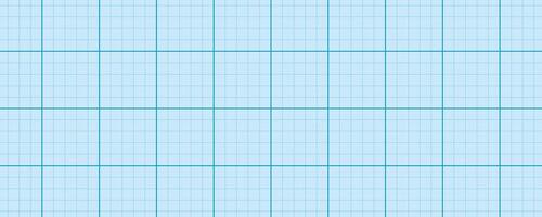 Blue grid background with lined blueprint pattern. Ideal sheet texture for digital charts, graphs, or measured drawing templates. vector