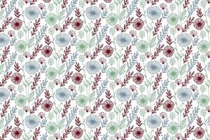 floral outline pattern in simple sketch style suitable for textile printing bedsheets fashion wear wrapping paper and tabletop fabric vector