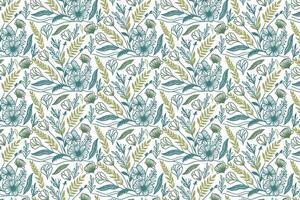 flower sketch design using one line technique for stylish fashion tops gift wrap prints bedding covers and surface textiles vector