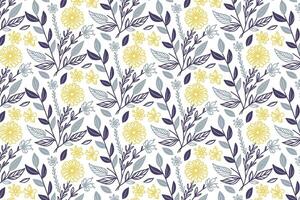 modern floral pattern drawn in continuous one line style for wrapping paper home textile and women fashion design vector