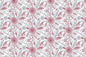 stylish flower sketch pattern drawn in continuous single line art for tabletop covers women wear packaging and textile use vector