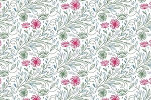 38-one-line Floral Pattern Batch 1 vector