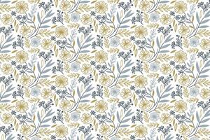 detailed single line floral pattern drawn in continuous minimal outline style for modern textile packaging fashion tops and home decor textiles vector