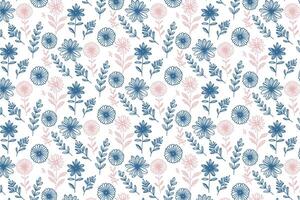 abstract botanical pattern with minimal lines for tabletop textile women fashion bedsheets and packaging wrap printing vector