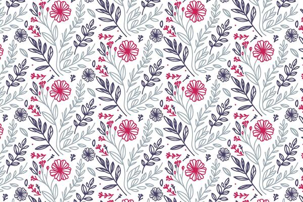minimal floral sketch pattern using single line design for home textile goods kitchen wraps and fashion clothing