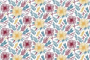 contemporary floral pattern in single line drawing technique for textile fabric fashion accessories tabletop design and pillow covers vector