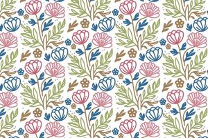 nature inspired flower sketch pattern in one line style great for home textiles tabletop prints bedsheet covers and apparel use vector