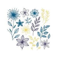 elegant abstract floral pattern with one line rose artwork and leafy textures for seamless wallpaper and cushion textiles vector