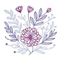 intricate floral pattern with summer inspired blossoms and minimal leaf sketches for pillow cover and textile applications vector