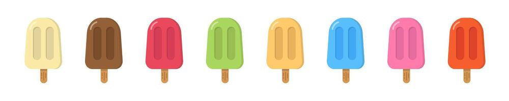 Set of Ice Cream Flat vector