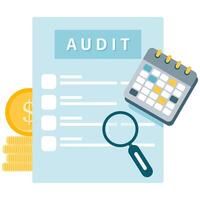 Audit documents, essential business document vector