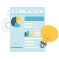 Business plan documents, essential business document vector