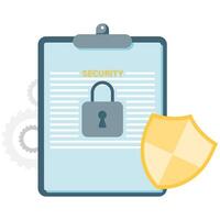 Security and privacy documents, essential business document vector