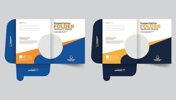 Unique layout Annual report cover, Presentation folder template design, file folder design, cover for catalog, brochures vector