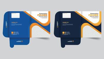 Presentation folder design, file folder with creative design and creative colorful layout vector