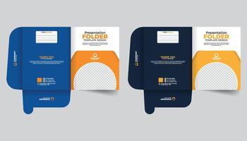 Modern layout file folder, Presentation folder template design, Annual report cover design, cover for catalog, brochures vector